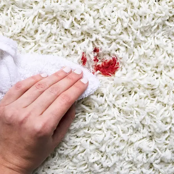 How do you get sales blood out of carpet