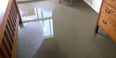 Water damage on the carpet